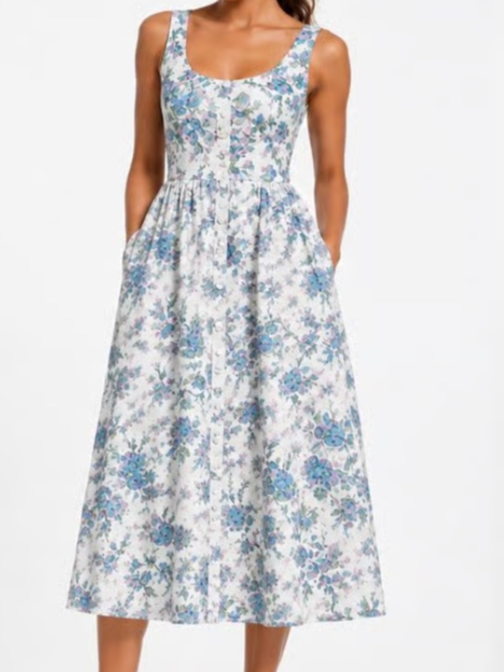 jcrew floral print midi dress